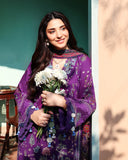 Roheenaz Summer Reverie Embroidered Lawn Unstitched 3Pc Suit - Aurelia