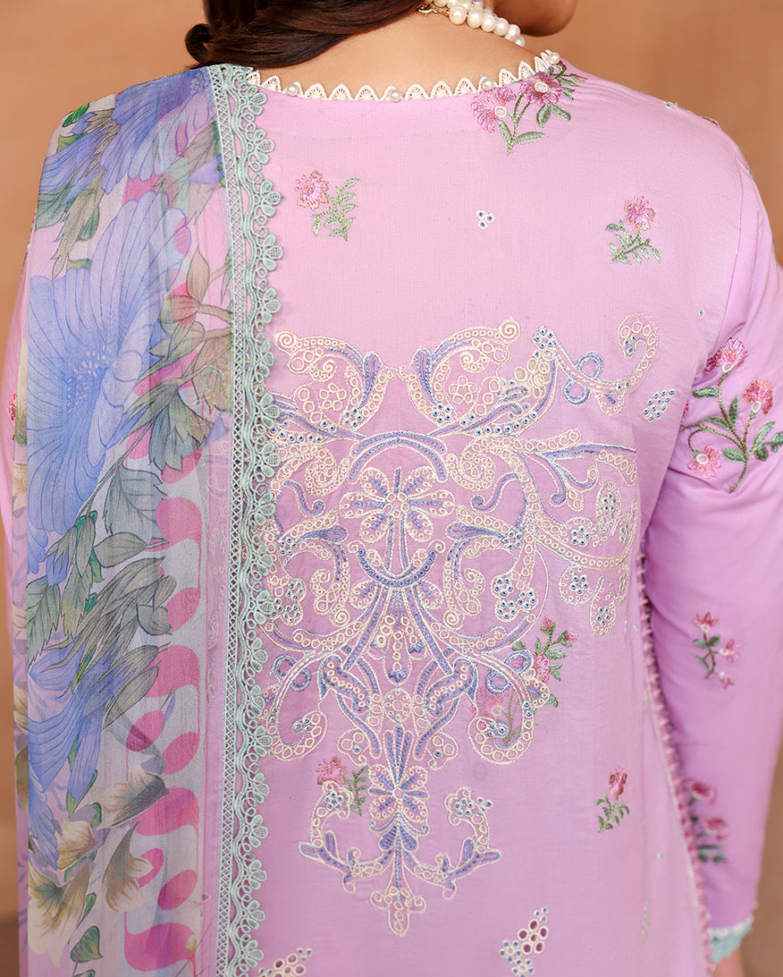 Roheenaz Summer Reverie Embroidered Lawn Unstitched 3Pc Suit - Ardor