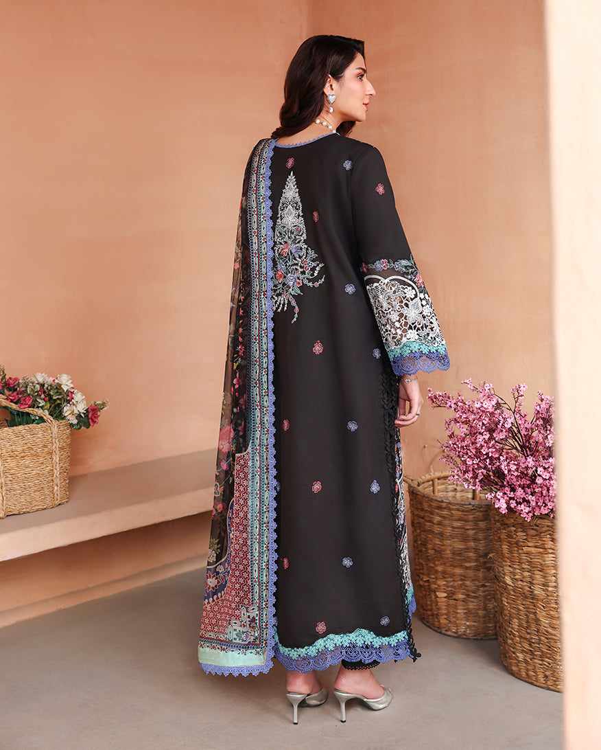 Roheenaz Summer Reverie Embroidered Lawn Unstitched 3Pc Suit - Virella