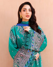Roheenaz Summer Reverie Embroidered Lawn Unstitched 3Pc Suit - Moonveil