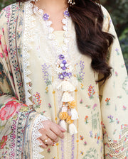Roheenaz Summer Reverie Embroidered Lawn Unstitched 3Pc Suit - Isolde