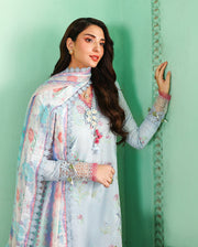 Roheenaz Summer Reverie Embroidered Lawn Unstitched 3Pc Suit - Solenne