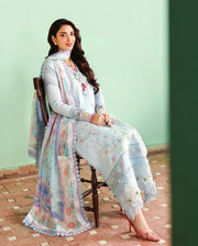 Roheenaz Summer Reverie Embroidered Lawn Unstitched 3Pc Suit - Solenne
