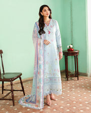 Roheenaz Summer Reverie Embroidered Lawn Unstitched 3Pc Suit - Solenne