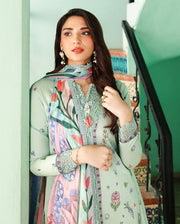 Roheenaz Summer Reverie Embroidered Lawn Unstitched 3Pc Suit - Rosaline