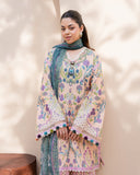 Roheenaz Summer in Bloom Printed Lawn Unstitched 3Pc Suit - ROSEWOOD BLOOM