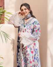 Roheenaz Summer in Bloom Printed Lawn Unstitched 3Pc Suit - ROSETTE