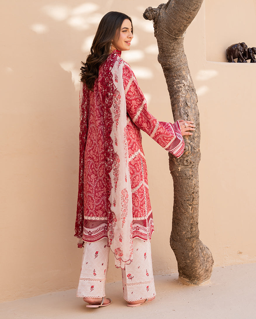 Roheenaz Summer in Bloom Printed Lawn Unstitched 3Pc Suit - PETALINE DREAM