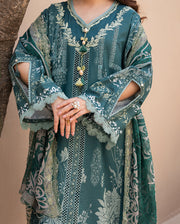 Roheenaz Summer in Bloom Printed Lawn Unstitched 3Pc Suit - GARDENIA VEIL