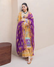 Roheenaz Summer in Bloom Printed Lawn Unstitched 3Pc Suit - CAMELLIA CHARM