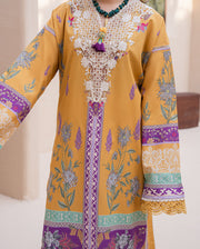 Roheenaz Summer in Bloom Printed Lawn Unstitched 3Pc Suit - CAMELLIA CHARM