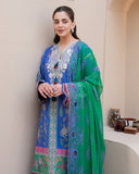 Roheenaz Summer in Bloom Printed Lawn Unstitched 3Pc Suit - ROSEWATER BLOOM