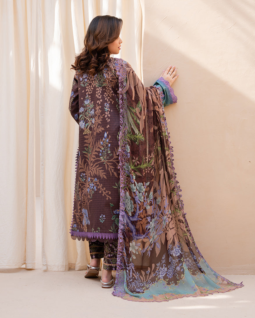 Roheenaz Summer in Bloom Printed Lawn Unstitched 3Pc Suit - PETAL ELAN