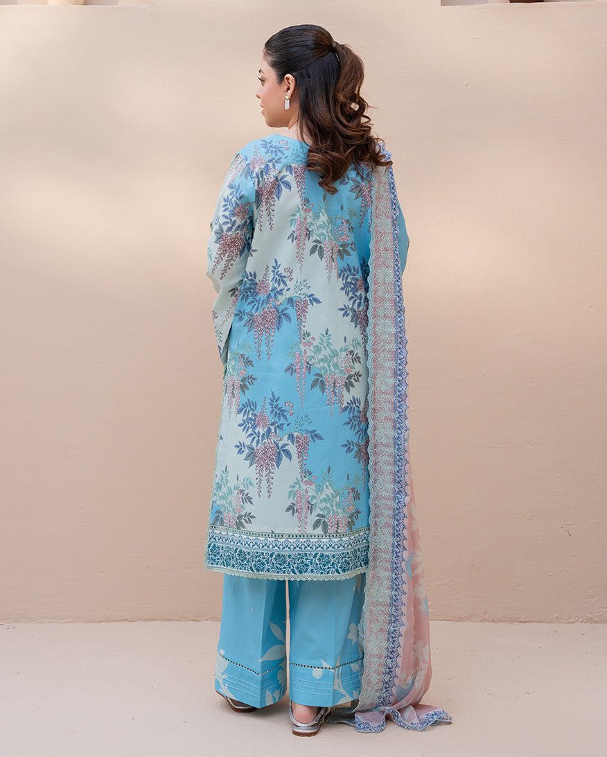 Roheenaz Summer in Bloom Printed Lawn Unstitched 3Pc Suit - WILD PEONY