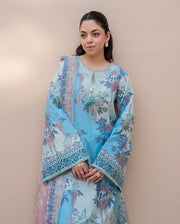 Roheenaz Summer in Bloom Printed Lawn Unstitched 3Pc Suit - WILD PEONY