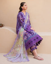 Roheenaz Summer in Bloom Printed Lawn Unstitched 3Pc Suit - POPPY PETALS