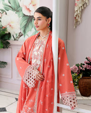 Roheenaz Veil of Summer Embroidered Lawn Unstitched 3Pc Suit - SOLEIL BLANC