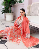 Roheenaz Veil of Summer Embroidered Lawn Unstitched 3Pc Suit - SOLEIL BLANC