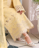 Roheenaz Veil of Summer Embroidered Lawn Unstitched 3Pc Suit - LUMIERE YELLOW