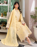 Roheenaz Veil of Summer Embroidered Lawn Unstitched 3Pc Suit - LUMIERE YELLOW