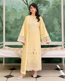 Roheenaz Veil of Summer Embroidered Lawn Unstitched 3Pc Suit - LUMIERE YELLOW