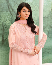 Roheenaz Veil of Summer Embroidered Lawn Unstitched 3Pc Suit - AZURE ELAN