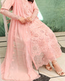 Roheenaz Veil of Summer Embroidered Lawn Unstitched 3Pc Suit - AZURE ELAN