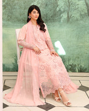 Roheenaz Veil of Summer Embroidered Lawn Unstitched 3Pc Suit - AZURE ELAN
