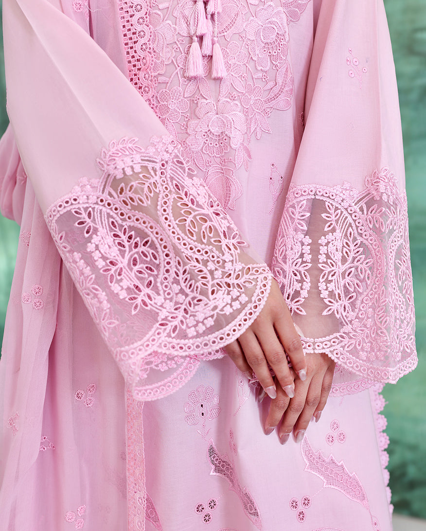 Roheenaz Veil of Summer Embroidered Lawn Unstitched 3Pc Suit - AURORA LIGHT