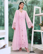 Roheenaz Veil of Summer Embroidered Lawn Unstitched 3Pc Suit - AURORA LIGHT