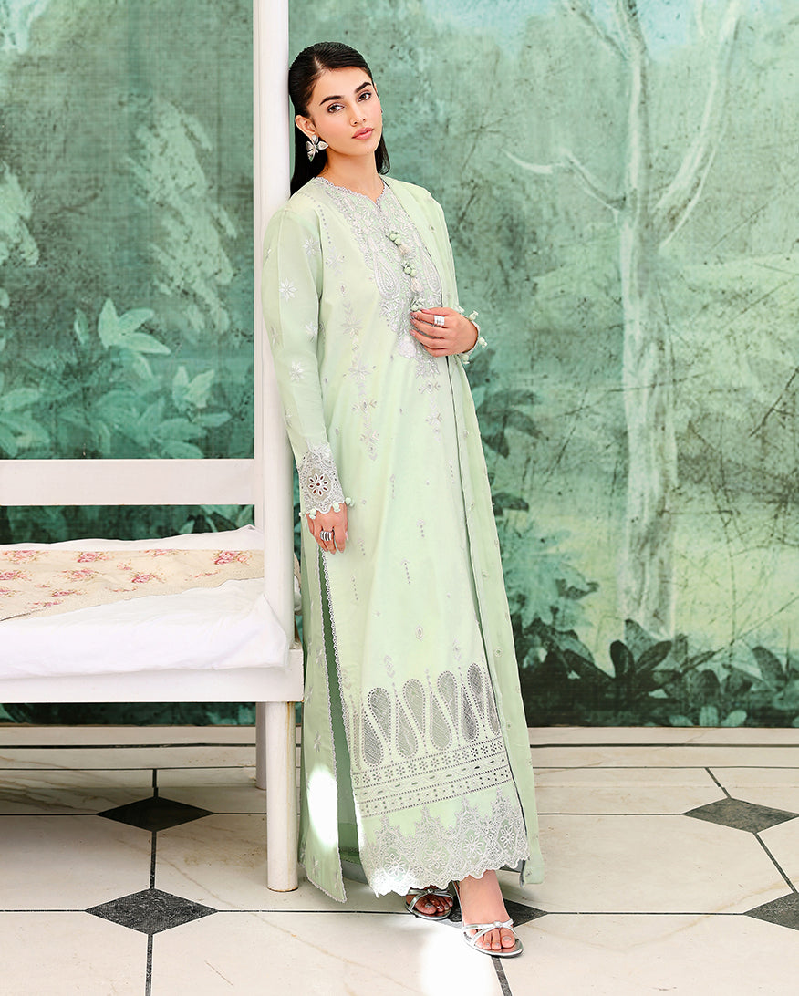 Roheenaz Veil of Summer Embroidered Lawn Unstitched 3Pc Suit - SERENE DUSK