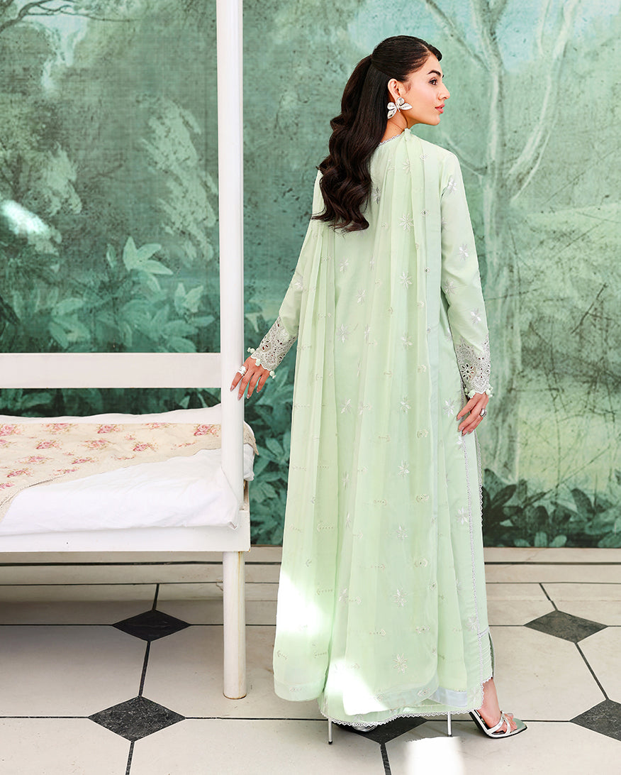 Roheenaz Veil of Summer Embroidered Lawn Unstitched 3Pc Suit - SERENE DUSK