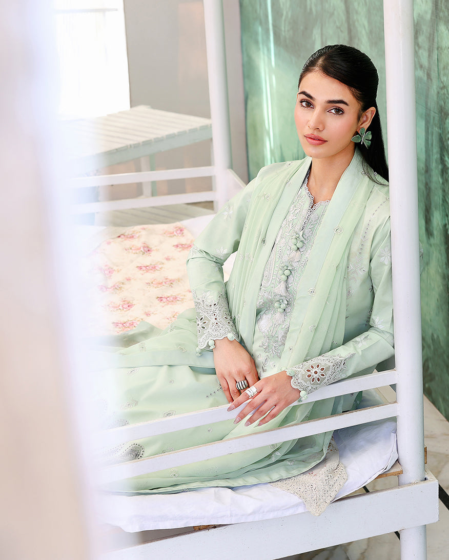 Roheenaz Veil of Summer Embroidered Lawn Unstitched 3Pc Suit - SERENE DUSK