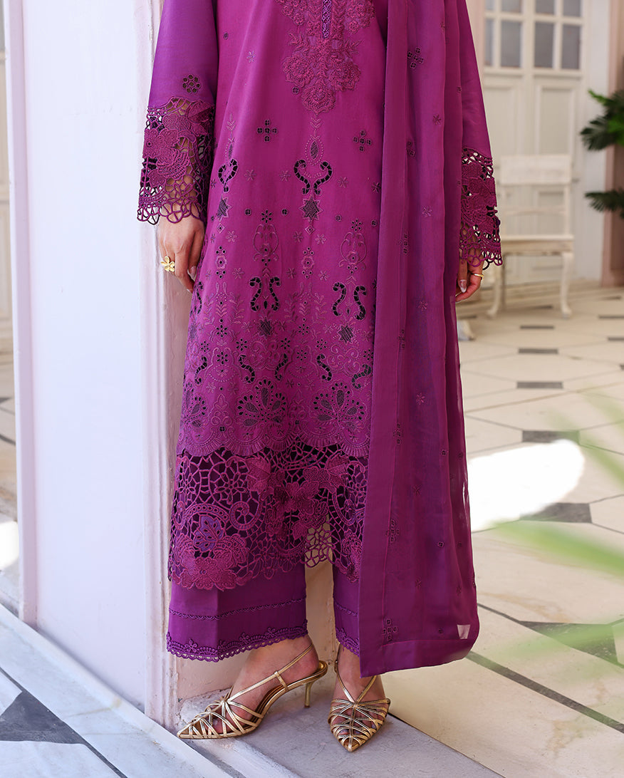 Roheenaz Veil of Summer Embroidered Lawn Unstitched 3Pc Suit - ELAN BLOOM