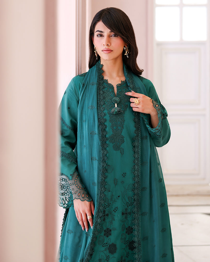 Roheenaz Veil of Summer Embroidered Lawn Unstitched 3Pc Suit - WHISPERED VEIL