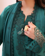 Roheenaz Veil of Summer Embroidered Lawn Unstitched 3Pc Suit - WHISPERED VEIL