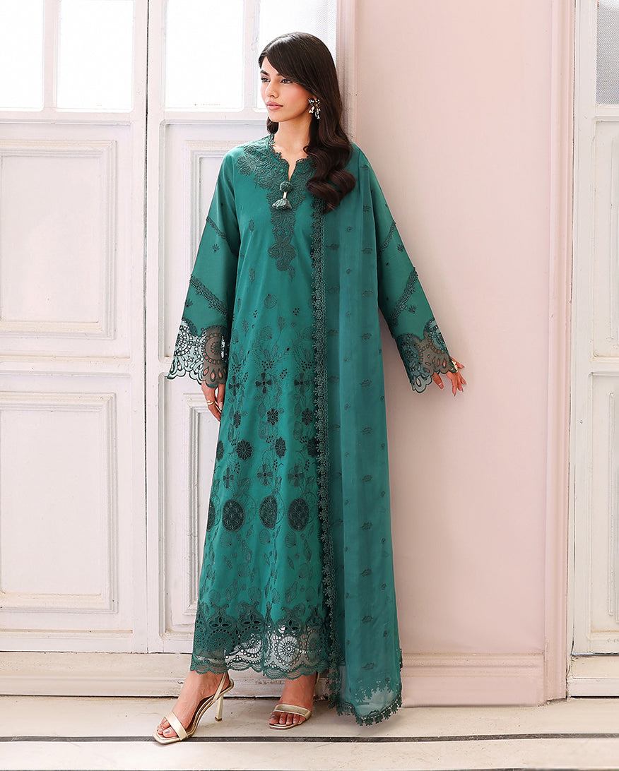 Roheenaz Veil of Summer Embroidered Lawn Unstitched 3Pc Suit - WHISPERED VEIL