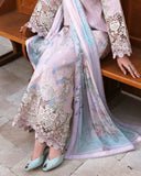 Roheenaz Floral Reverie Embroidered Lawn Unstitched 3Pc Suit - Petal Bloom