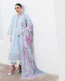 Roheenaz Floral Reverie Embroidered Lawn Unstitched 3Pc Suit - Morning Petal