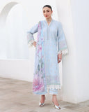 Roheenaz Floral Reverie Embroidered Lawn Unstitched 3Pc Suit - Morning Petal