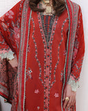 Roheenaz Floral Reverie Embroidered Lawn Unstitched 3Pc Suit - Serene Bloom