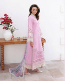 Roheenaz Floral Reverie Embroidered Lawn Unstitched 3Pc Suit - Pastel Dream