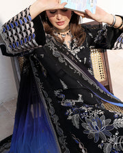 Roheenaz Floral Reverie Embroidered Lawn Unstitched 3Pc Suit - Vogue Theory