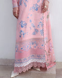 Roheenaz Floral Reverie Embroidered Lawn Unstitched 3Pc Suit - Crystal Glow