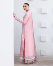 Roheenaz Floral Reverie Embroidered Lawn Unstitched 3Pc Suit - Crystal Glow