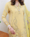 Roheenaz Floral Reverie Embroidered Lawn Unstitched 3Pc Suit - Summer Glow