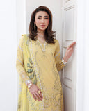 Roheenaz Floral Reverie Embroidered Lawn Unstitched 3Pc Suit - Summer Glow