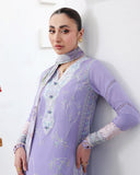 Roheenaz Floral Reverie Embroidered Lawn Unstitched 3Pc Suit - Whispering Radiance