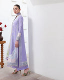 Roheenaz Floral Reverie Embroidered Lawn Unstitched 3Pc Suit - Whispering Radiance