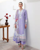 Roheenaz Floral Reverie Embroidered Lawn Unstitched 3Pc Suit - Whispering Radiance